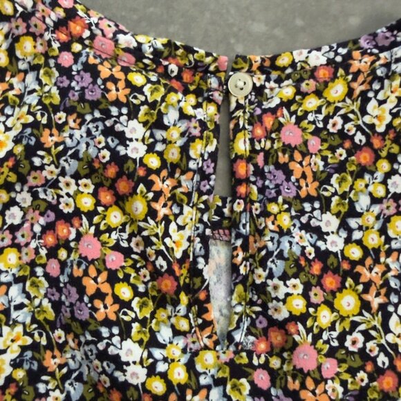 LOFT Black Multicolor Floral Short Sleeve Dress – Size Small - Picture 8 of 11
